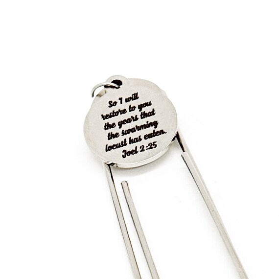 God Will Restore The Lost Years Charm Bookmark, Joel 2 25, Recover Gift, Planner Bookmark, Reader Gift, Sickness Gift, Starting Over Gift