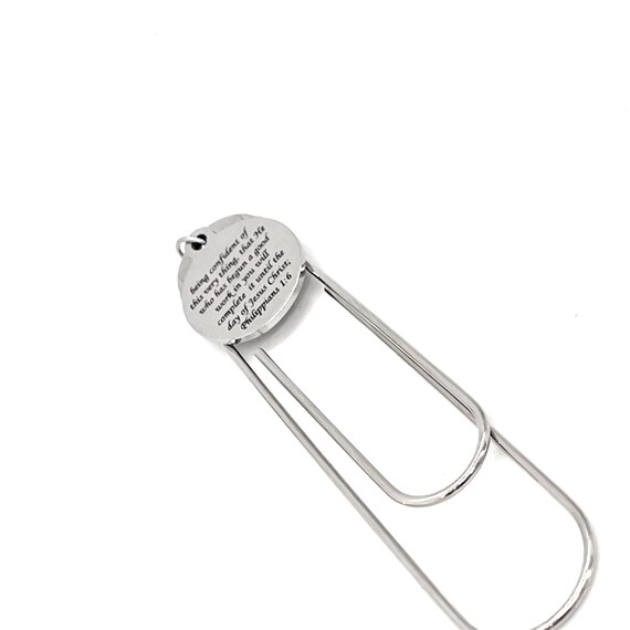 Scripture Bookmark, He Who Started A Good Work In You Will Complete It Charm Bookmark, Philippians 1 6, Bible Bookmark, Christian Gifts