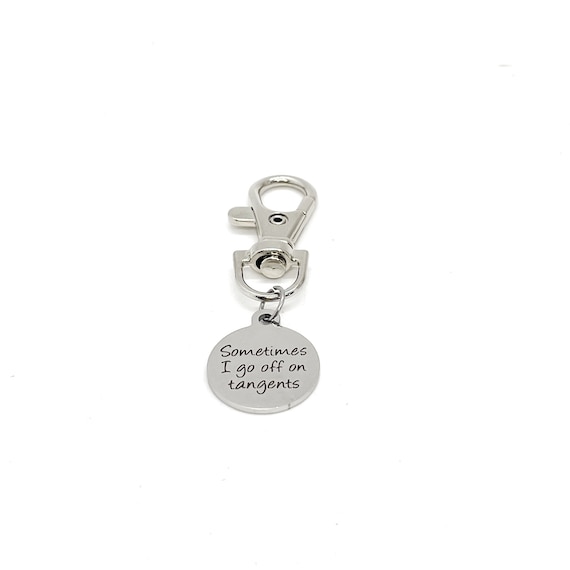 Math Teacher Gift, Sometimes I Go Off On Tangents Clip On Charm, Science Group Gift, Math Nerd Gift, Wife Gift, Bulk Wholesale