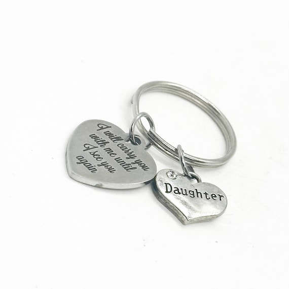 I Will Carry You With Me Until I See You Again Charm Key Chain, Sympathy Gift, Loss Of Loved One, Family Member, Remembering Love