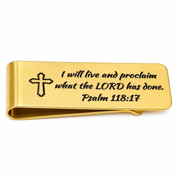 I Will Proclaim Goldtone Stainless Money Clip