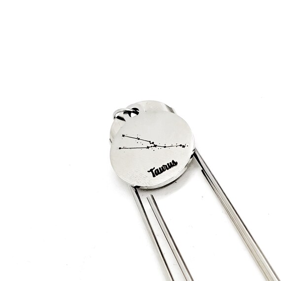 Zodiac Sign Bookmark, Taurus Bookmark, Taurus Zodiac, Taurus Gifts, Reader Gifts, Charm Bookmark, Planner Bookmark, Constellation Gifts