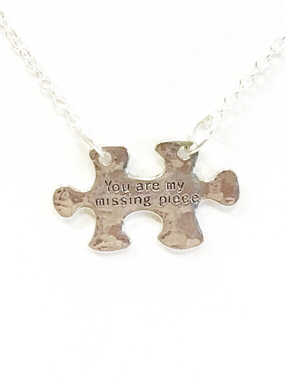 You Are My Missing Piece Connector Puzzle Piece Necklace, Girlfriend Gift, Gift for Daughter, Love Jewelry For Her, Jewelry Gift For Wife