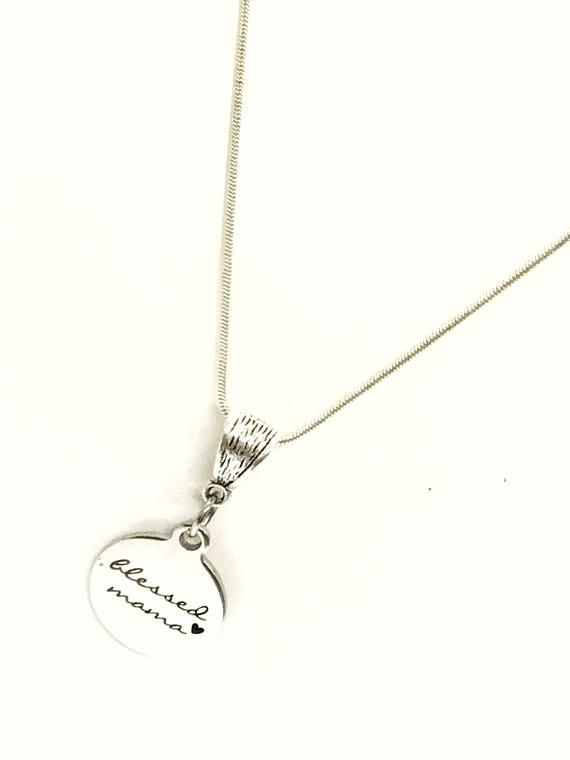 Blessed Mama Necklace, Blessed Mama Gift, Gift For Mama, New Mama Gift, Blessed Mama Jewelry, Necklace Gift, Mama Necklace, Gift For Mom