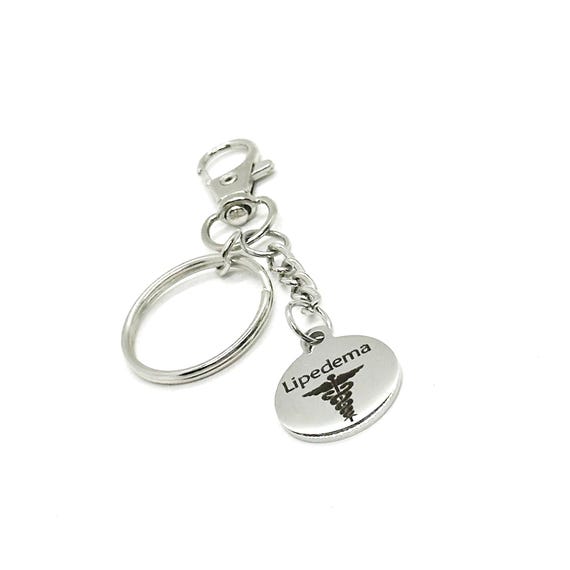 Lipedema Condition Awareness Key chain, Lipedema Keychain, Medical Notification, Clip On Charm Keychain, Medical Condition, Caregiver