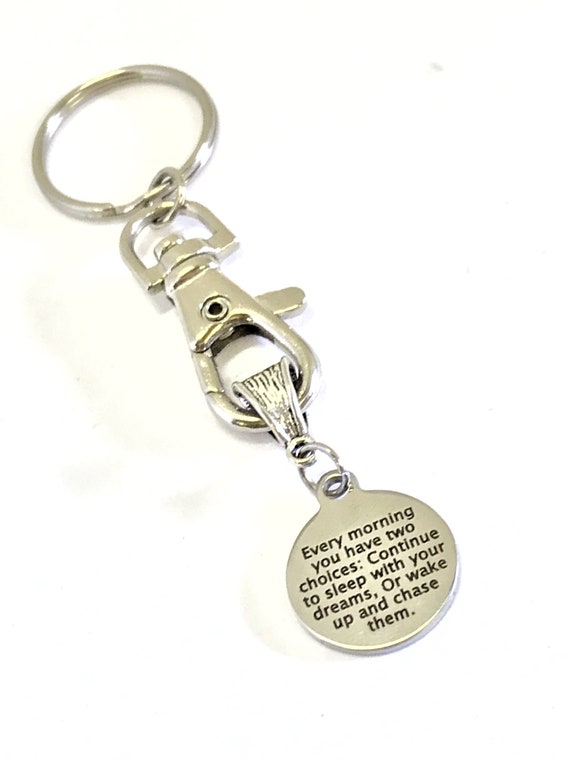 Keychain Gift, Motivating Gift, Every Morning You Have Two Choices Keychain, Bible Verse Quote, Encouraging Gift, Motivation Keychain