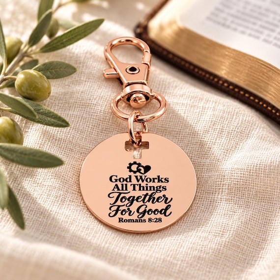 God Works For Good Romans 8 28 Rose Goldtone Charm