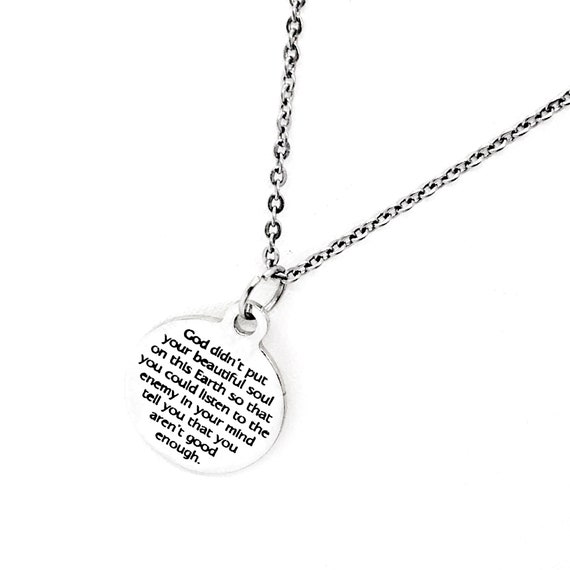 Christian Woman Gift, God Made You Necklace, Gift For Her, Inspiring Quote, Motivating Quote, Encouragement Gift, Faith Gift, Christian Gift