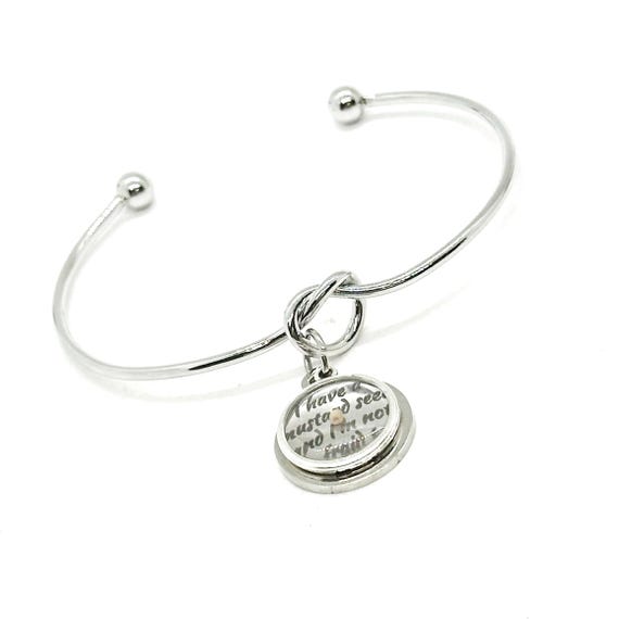 I Have A Mustard Seed And I'm Not Afraid To Use It Knot Cuff Bracelet, Believer, Christian Jewelry, Mustard Seed Faith Gift For Her