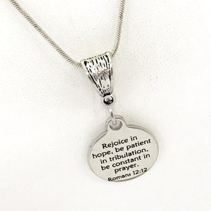 Freue dich in der Hoffnung Halskette, christliche Halskette, Schrifthalskette, Schriftgeschenke, christlicher Schmuck, christliche Geschenke für sie, Tochtergeschenk