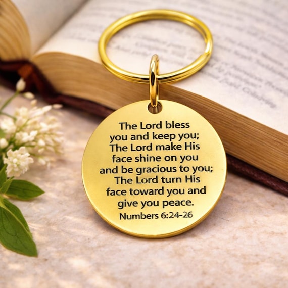 The Lord Bless You Gold-Plated Charm Keychain