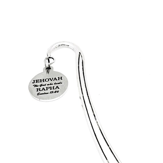 Jehovah Rapha The God Who Heals Charm Bookmark, Exodus 15 26, Bible Bookmark, Faith Gift, Scripture, Bible Verse, Christian Gift, Sickness