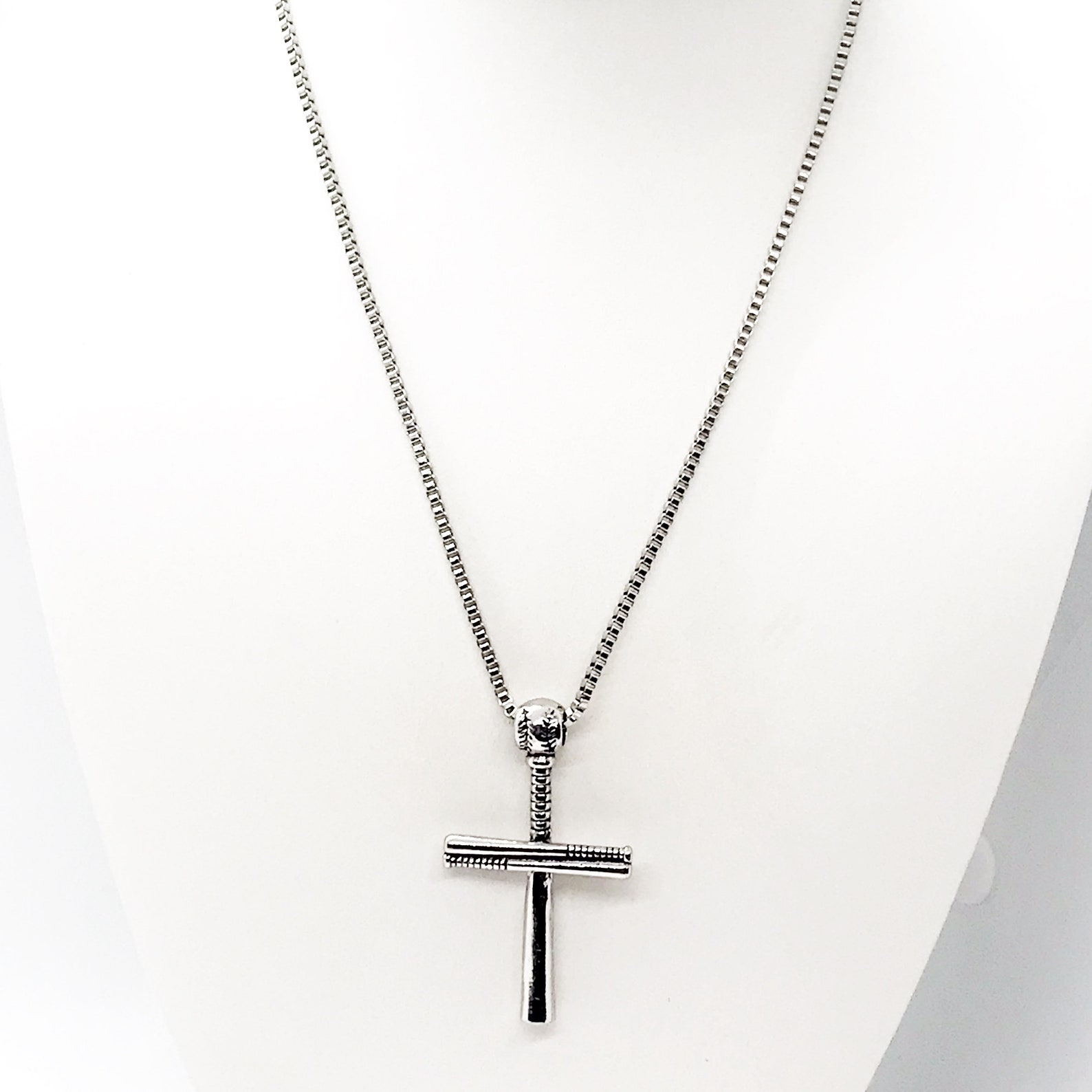 Baseball Bat Necklace Crossed Bat Necklace Baseball Bat Etsy