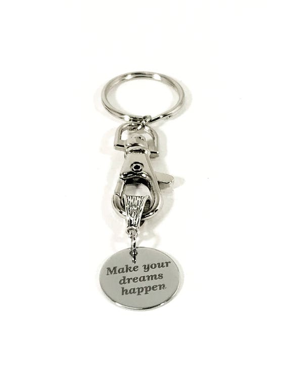 Make Your Dreams Happen Keychain, New Job Gift, New Car Gift, Direct Sales Team Gifts, Goal Setting Gift, New Year Resolution Success Gifts