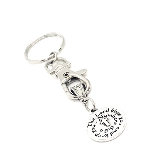 Scripture Gift, The Lord Bless You And Keep You Keychain, Numbers 6 24 Scripture Quote, Bible Verse Gifts, Faith Gift, Blessing Gift, A268