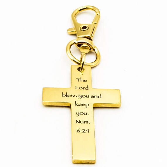 The Lord Bless You Gold-Plated Cross Charm