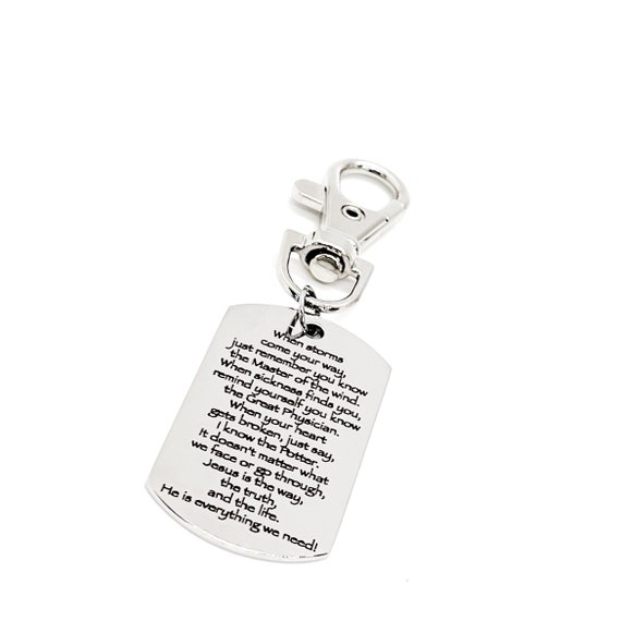 Faith Gift, Jesus Is The Way The Truth And The Life Clip On Charm, Faith Quote, Christian Gift, Jesus Is All We Need, Christian Quote