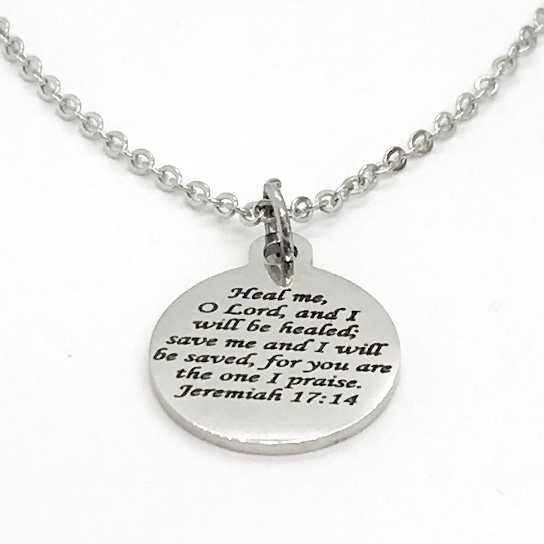 Charm Anklet, Heal Me O Lord Anklet, Bible Verse Anklet, Scripture Charm, Jeremiah 17 14
