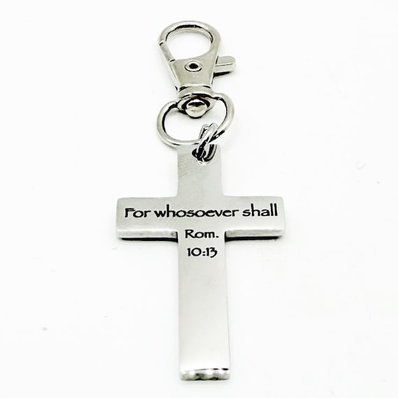 For Whosoever Shall Romans 10 13 Cross Clip Charm