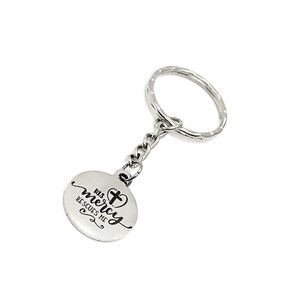 Scripture Gift, His Mercy Rescues Me Keychain, Faith Keychain, Charm Keychain, Christian Keychain, Christian Gift, God Rescues Me