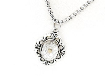 Collar de fe ovalado con semillas de mostaza, regalo de semillas de mostaza, collar cristiano, collar de fe, joyería de fe, fe con semillas de mostaza, cristiano