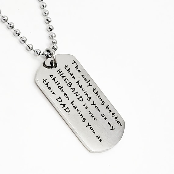 Husband Gift, Husband And Dad Necklace, Pregnancy Announcement, Gift For Husband, New Dad Gift, Gift For New Dad