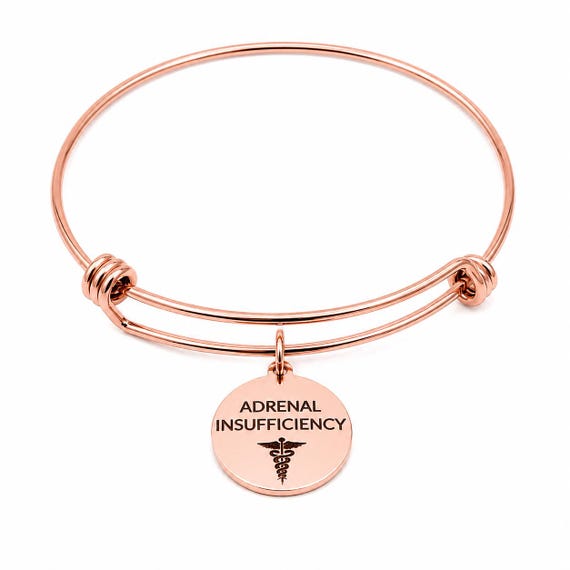 Adrenal Insufficiency Rose Goldtone Charm Bracelet