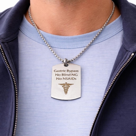 Gastric Bypass Medical Alert Necklace