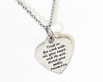 Scripture Gift Seek First the Kingdom of God Necklace | Etsy