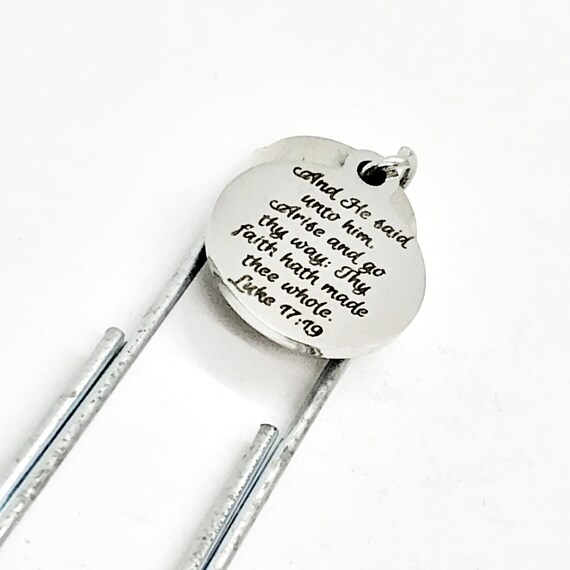 Faith Gift, Thy Faith Hath Made Thee Whole Bookmark, Luke 17 19 Gift, Christian Gift, Faith Bookmark, Christian Bookmark, Charm Bookmark