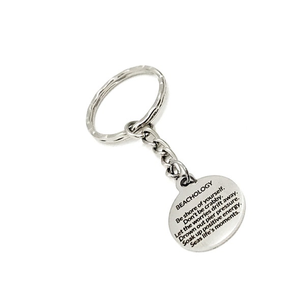 Beach Quote, Beach Keychain, Beachology Keychain, Beach Trip Gift, Girls Trips Gift, Girls Weekend Gift, Girlfriend Gift, Beach Lover Gift