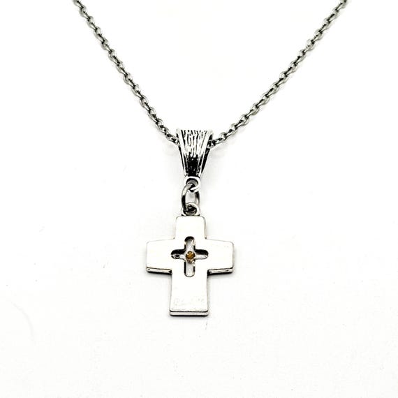 Mustard Seed Cross Faith Necklace