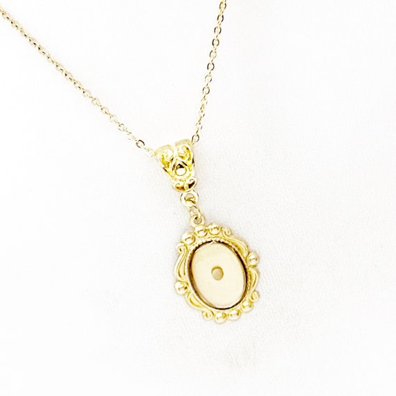 Goldtone Mustard Seed Necklace, Oval Mustard Seed Pendant, Matthew 17 20, Christian Necklace, Faith Necklace, Mustard Seed Faith