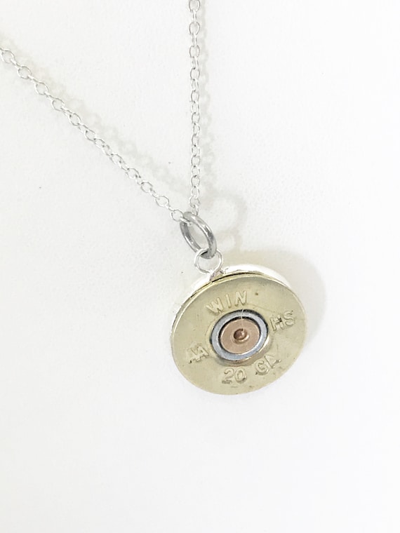 Shotgun Shell Necklace, Shotgun Shell Jewelry, Shotgun Shell Pendant Necklace, Shooting Sports Gifts, Southwest Style Jewelry