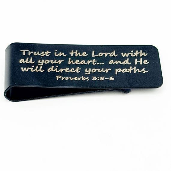 Trust In The Lord Black Money Clip