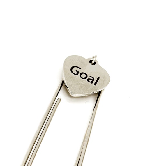 Goal Charm Bookmark, Goal Setting Gift, Achievement Gift, Weight Loss Goals, Planner Bookmarks, Entrepreneur Gift, Small Business Owner Gift