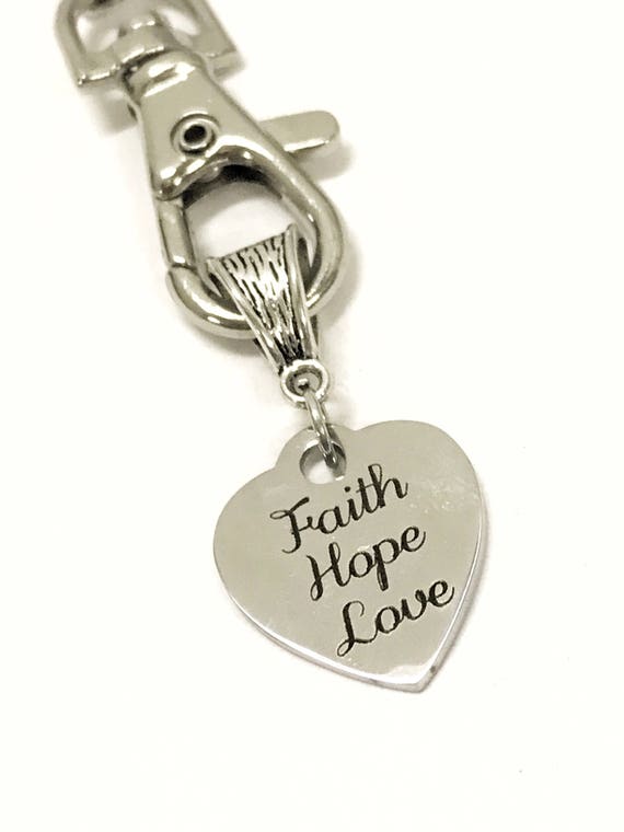 Love Gifts, Faith Hope Love Gifts, Faith Hope Love Keychain, Christian Love Gift, Christian Valentine Gift, 1 Cor 13 Gift, 1 Cor 13 Keychain