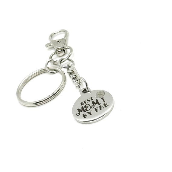 Best Mom By Par Charm Key Chain, Wife Gift, Mom Golfer, Golf Mom, Mothers Day, Mom Birthday, Mom Christmas, Gift For Her, Love Golfing