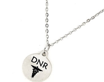 DNR hanger ketting, DNR medische ID, medische toestand, medische keuzes melding, medische toestand ketting, niet reanimeren charme
