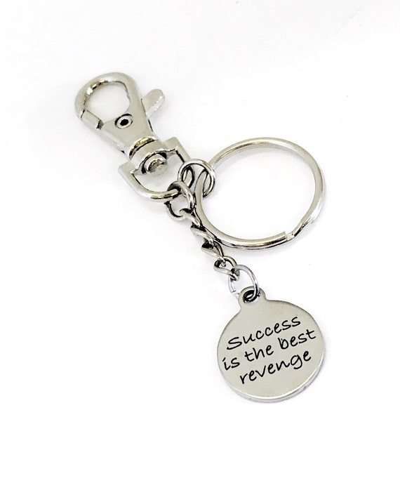 Success Gift, Success Keychain, Success Is The Best Revenge, Motivational Gift, Bag Charm Clip, Keychain Clip, Direct Sales Team Gift