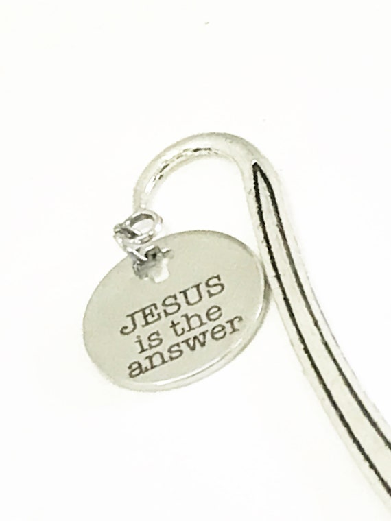 Christian Bookmark, Jesus Is The Answer Bookmark, Bible Bookmark, Christian Gifts, Christian Planner Accessories, Baptism Gift