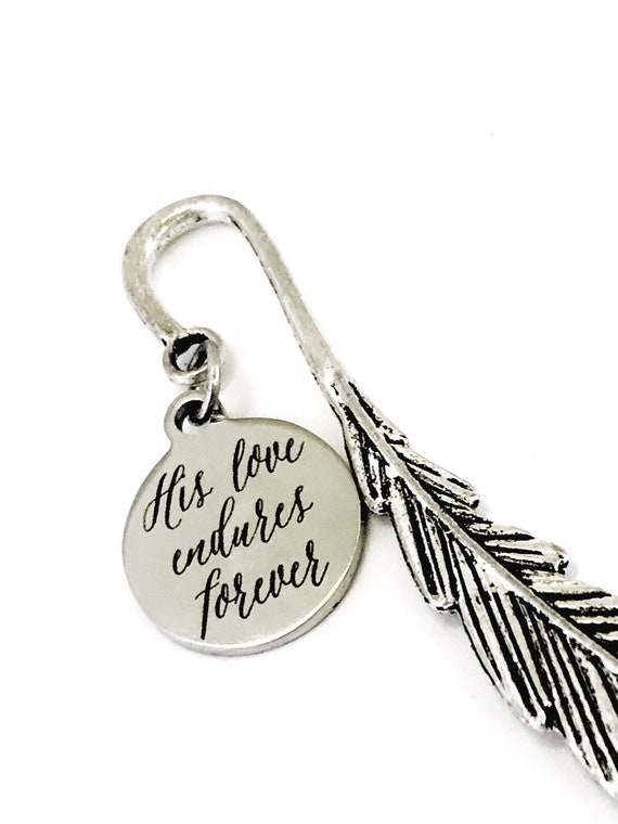 Bookmark Gift, His Love Endures Forever Bible Pagemarker, Bible Bookmark, Planner Bookmark, Planner Gift, Planner Accessories, Psalms 136