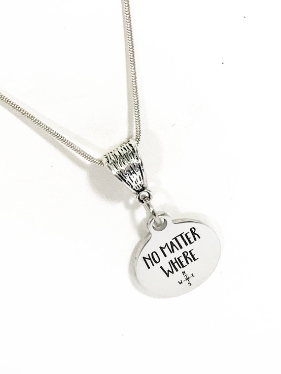 Going Away Gift, No Matter Where Necklace, Daughter Jewelry, Wife Jewelry Gift, Gift For Daughter, Gift For Wife, First Responder Jewelry