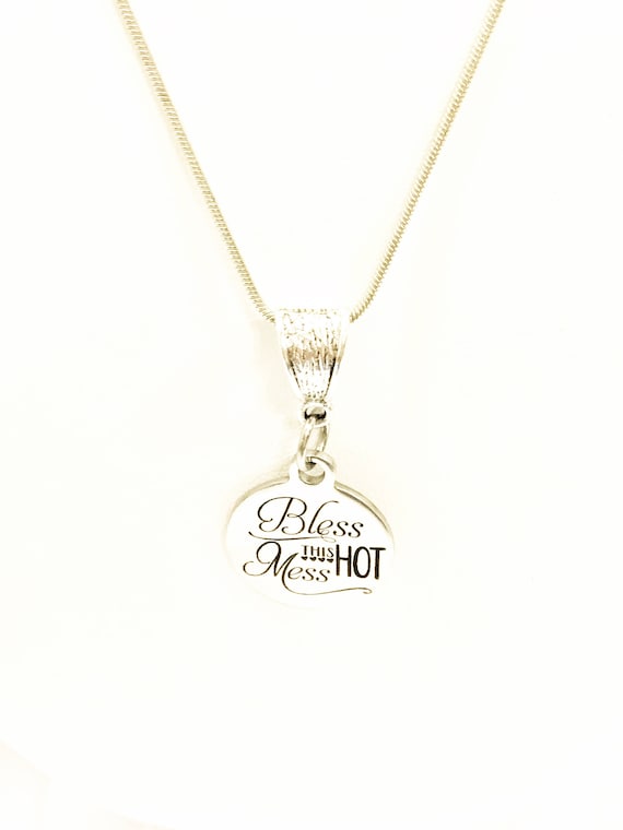 Christian Jewelry, Bless This Hot Mess Necklace, Christian Necklace, Blessed Hot Mess, Bless This Hot Mess Jewelry, Girlfriend Gift For Her