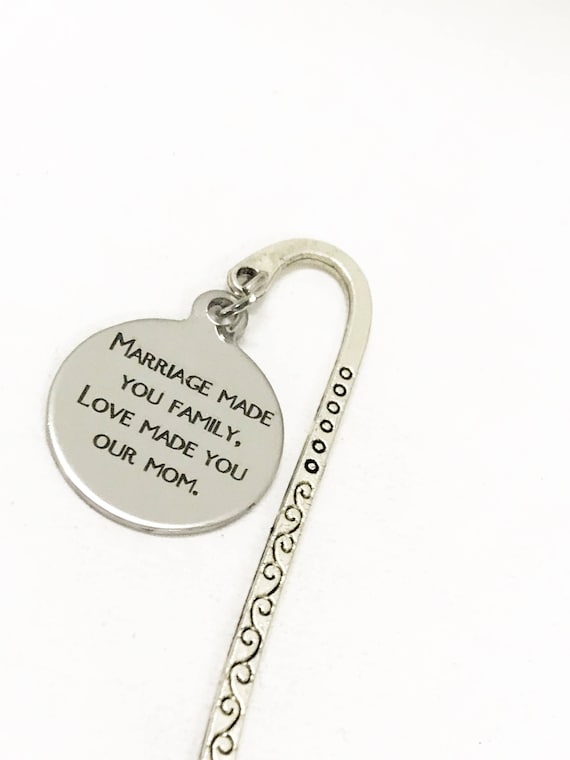 Stepmom Gift, Marriage Made You Family Love Made You Our Mom Bookmark, Stepmom Bookmark, Stepmom Valentine Gift, Stepmother Bookmark Gift