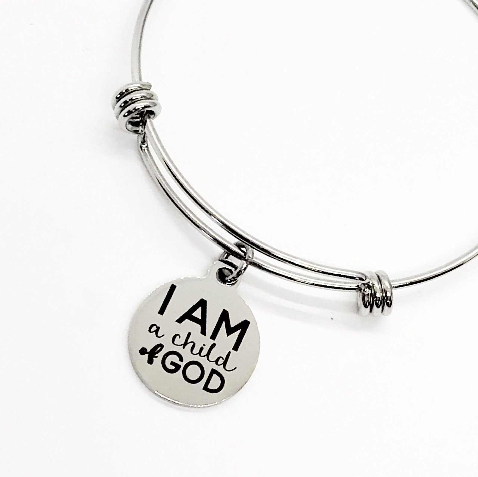 I Am A Child Of God Charm Bracelet Christian Gift Christian Etsy