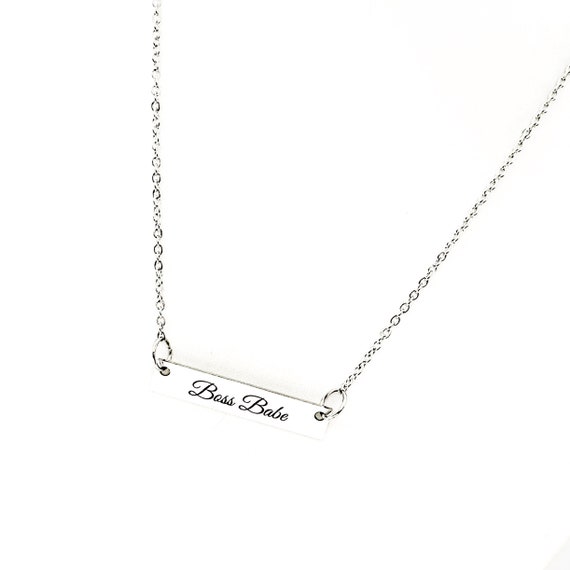 Boss Babe Connector Charm Necklace, Stainless Steel, Wife Gift, Direct Sales Team, Team Lead, Downline Gifts, Ranking Up, Gift For Her