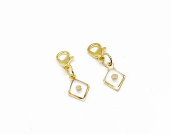 Ciondolo a clip color oro a forma di seme di senape, La fede è la cosa più preziosa, Regalo di fede a forma di diamante, Matteo 17:20, Regalo cristiano, Ciondolo singolo o set