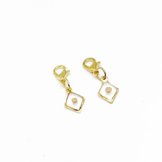 Goldtone Clip On Mustard Seed Charm, Faith Is Most Precious, Diamond Shaped Faith Gift, Matthew 17 20,  Christian Gift, Single Charm or Set