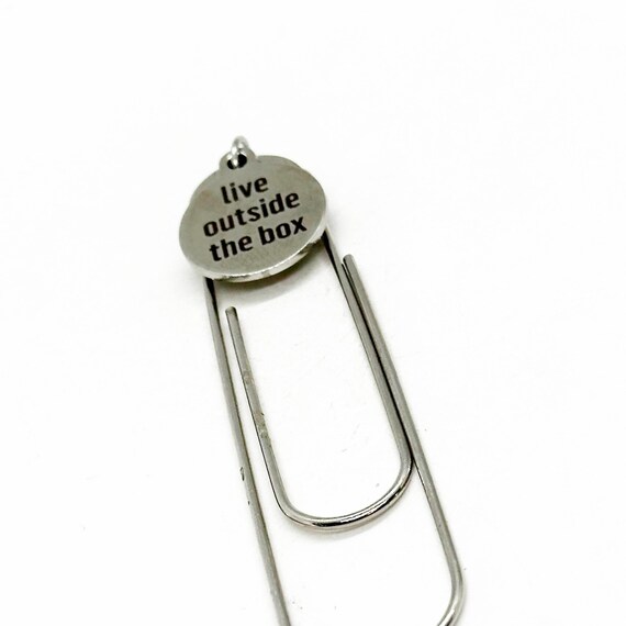 Live Outside The Box Charm Bookmark, Be Unique, Be Yourself, You Are Special, I Am Special, Daughter, Wife, Friend Gift For Her, Planner